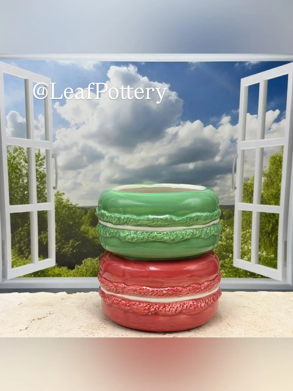 Macaron Planter Ceramic Flower Pot Decorative Succulent Pot